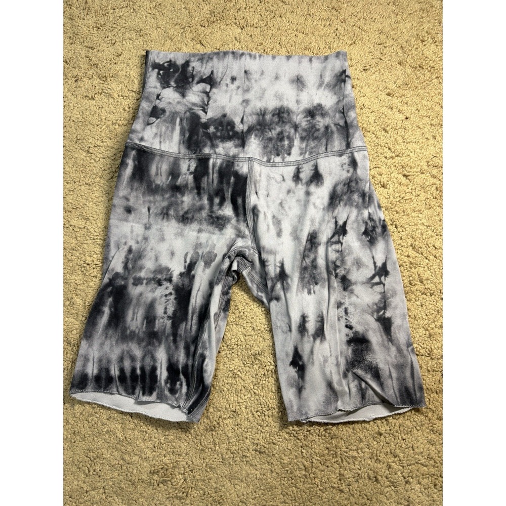 Lululemon Align Super Hi-Rise Shorts Women 4 Game Day Dark Chrome Black Tye-Dye‎